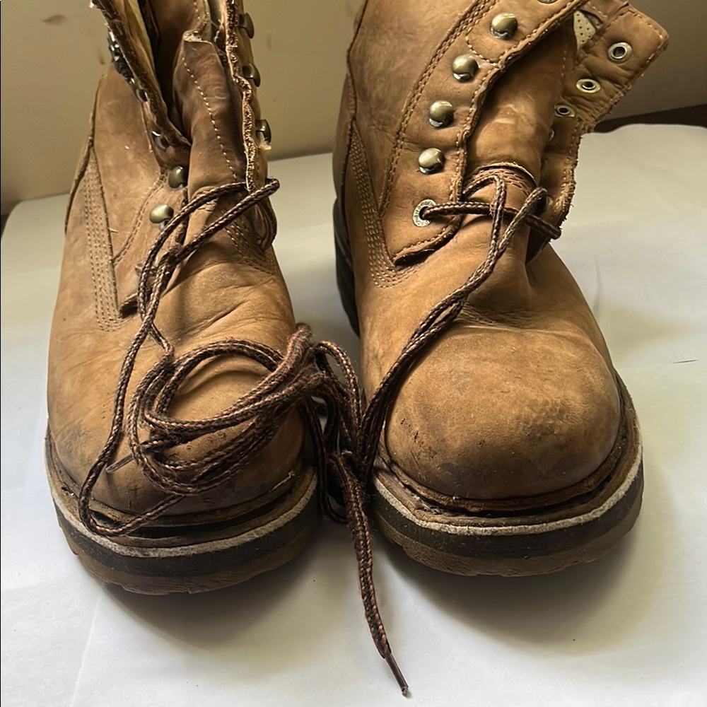 Harley-Davidson Brown Leather Boots Moccasin-Style Toe
